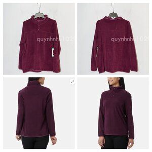 NWT 32 Degrees Ladies Snap Arctic Fleece Pullover